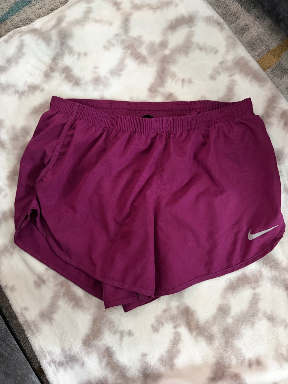 Nike Women's Deep Pink Athletic Running Shorts with Reflective Swoosh